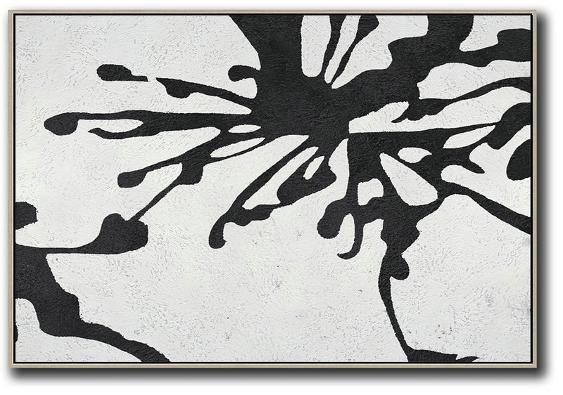 Abstract Art Decor,Contemporary Painting,Oversized Horizontal Minimal Art On Canvas - Hand Paint Abstract Painting